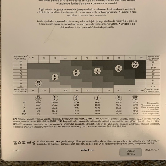 Wolford Blake Leggings EU38 Size: 8 Color: Black 19296 - Picture 5 of 5